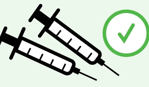 Illustration av två sprutor